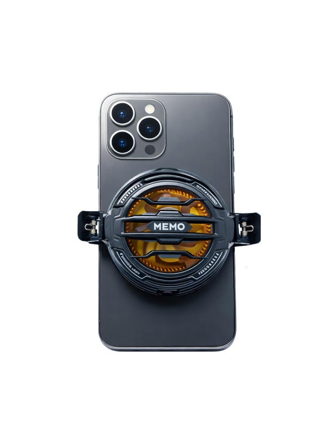 Memo Magnetic Mobile Phone Cooler CX07 , 15W Freezing Technology, 2 in 1 Design that allows for magnetic or back clip mounting depending on the phone type, 25dB quiet operation with effective air distribution from all sides for fast and noiseless cooling, Supports all phones with Type-C cable, clips, and magnetic sticker - the perfect choice for gamers, suitable as a trendy gift for all occasions - Image 5